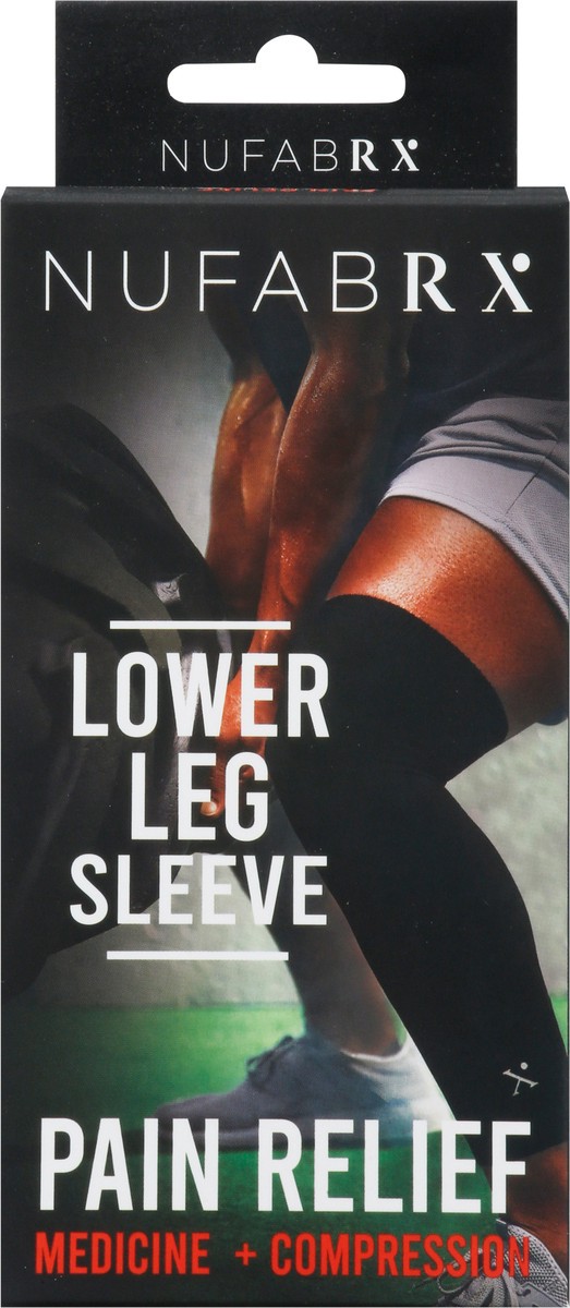 slide 7 of 13, Nufabrx Black Medicine Infused Leg Sleeve One Size Fits Most 1 ea, 1 ct