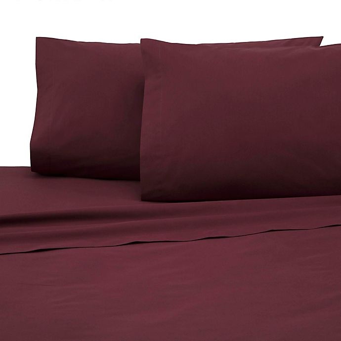 slide 1 of 1, Martex 225-Thread Count Queen Sheet Set - Wine, 1 ct