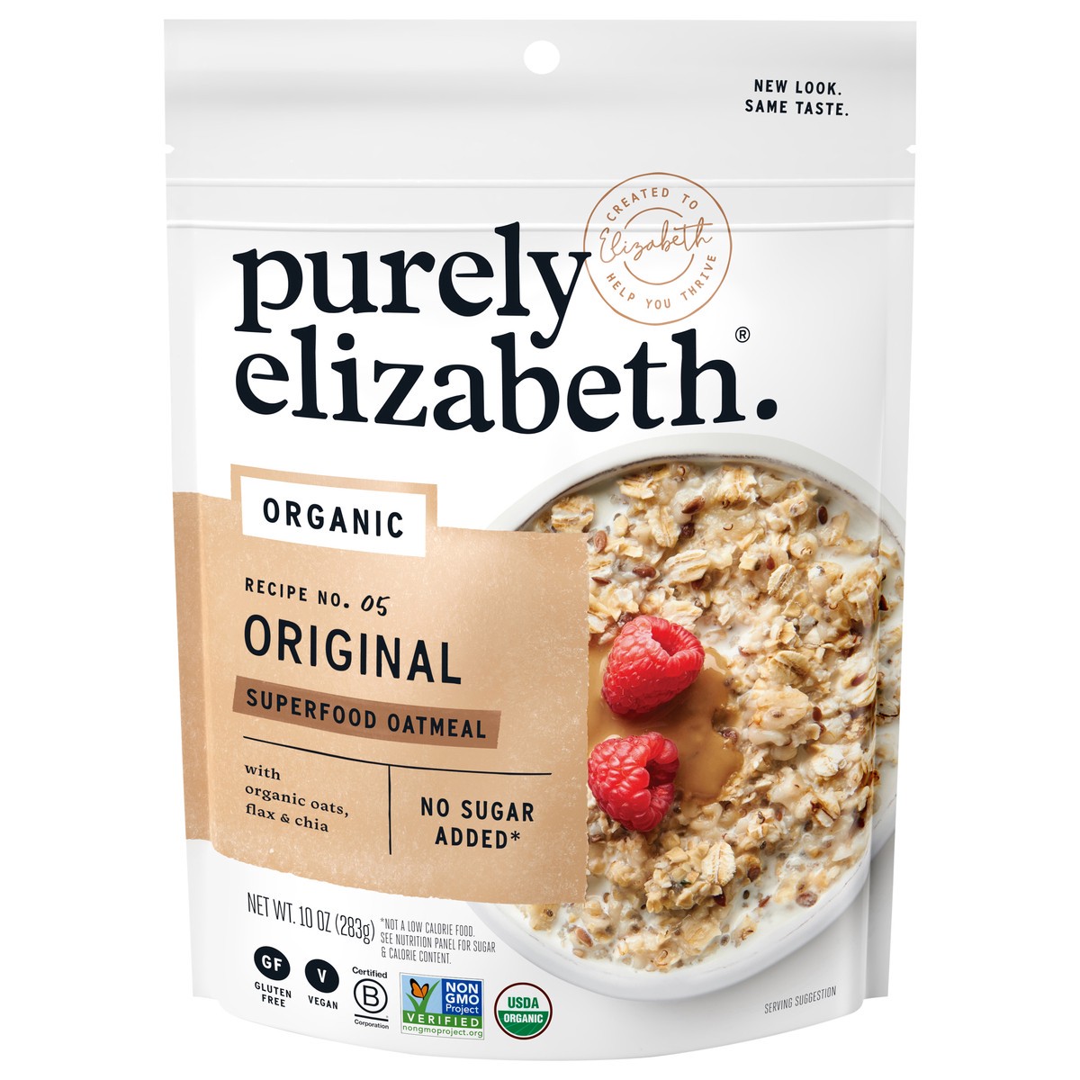 slide 1 of 1, Purely Elizabeth Original Superfood Oatmeal 10 oz, 10 oz