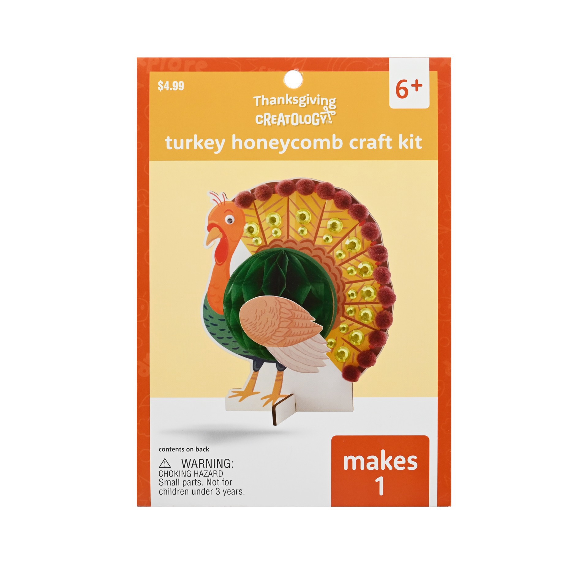 slide 3 of 4, Turkey Honeycomb Craft Kit By Creatology, 5.5 in x 8 in x 1.5 in