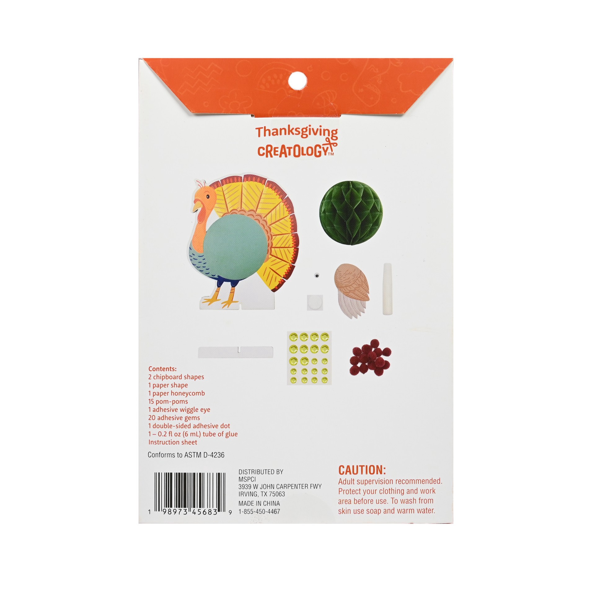 slide 4 of 4, Turkey Honeycomb Craft Kit By Creatology, 5.5 in x 8 in x 1.5 in