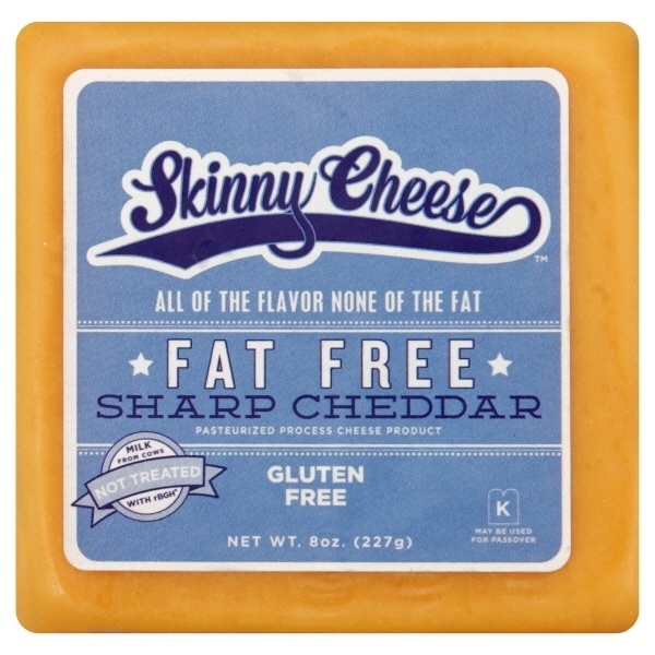 slide 1 of 5, Skinny Cheese Cheese, Fat Free, Sharp Cheddar, 8 oz