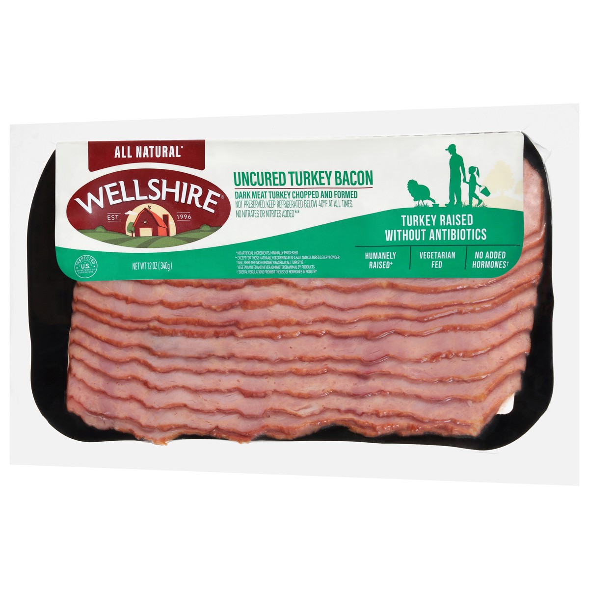 slide 14 of 14, Wellshire All Natural Turkey Bacon 12 oz, 12 oz