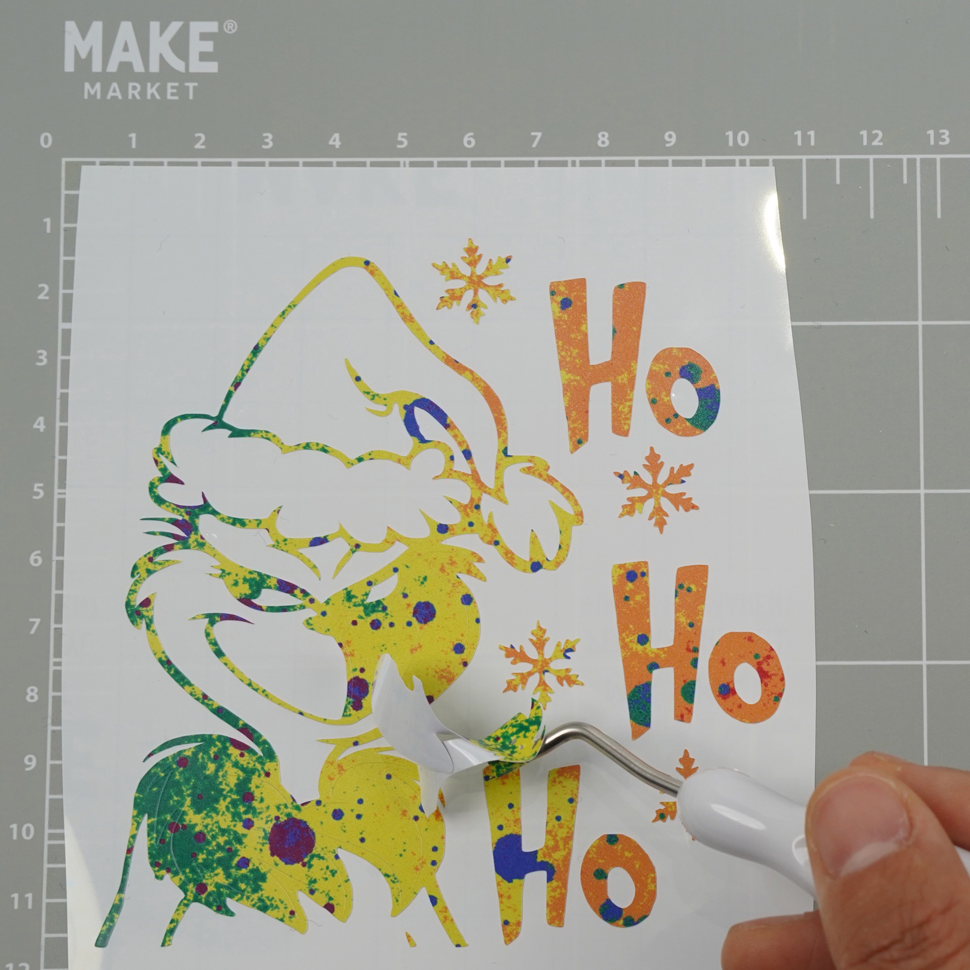 slide 3 of 5, Rainbow Pattern Permanent Vinyl By Make Market, 12 in x 48 in