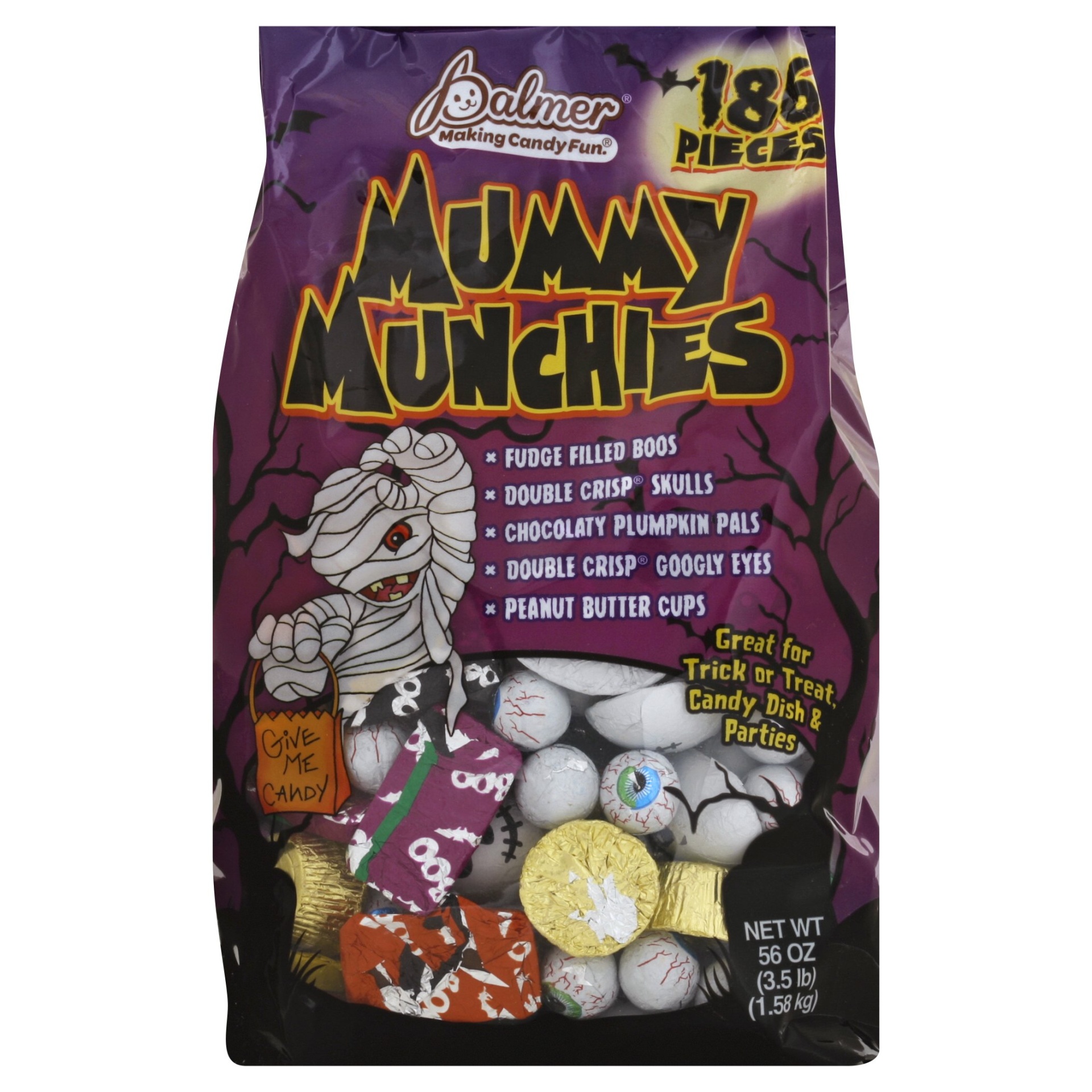 slide 1 of 1, Palmer Halloween Mummy Munchies, 56 oz