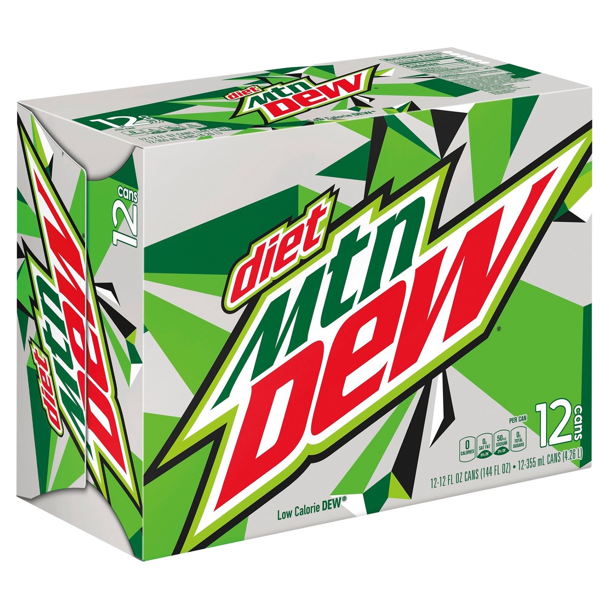 slide 3 of 9, Mountain Dew Diet Soda - 12 ct, 12 ct