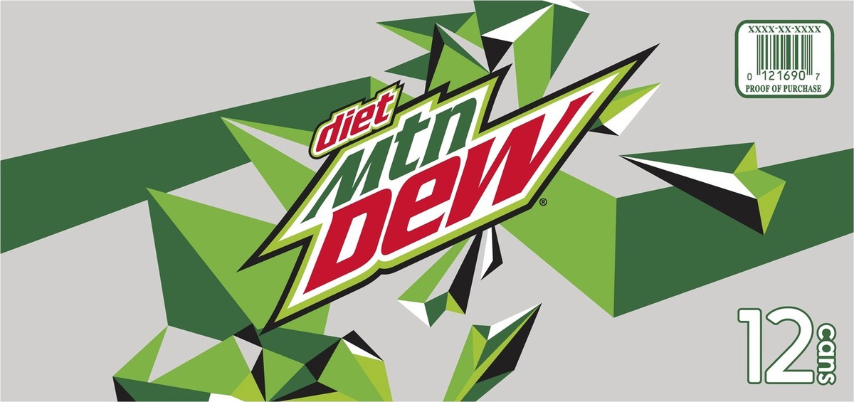 slide 5 of 9, Mountain Dew Diet Soda - 12 ct, 12 ct