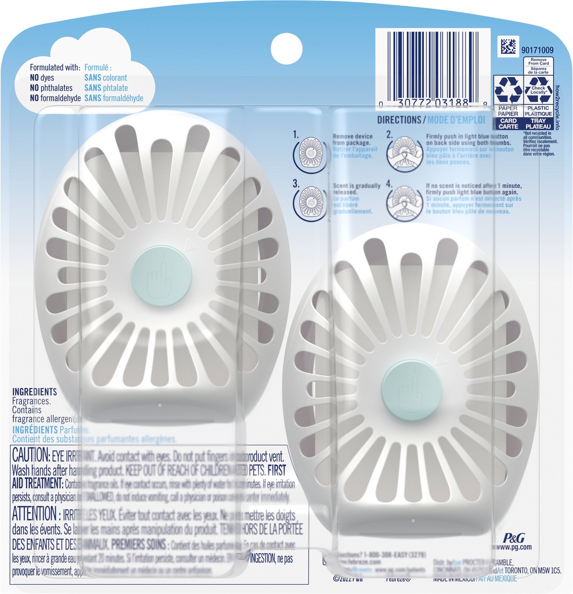 slide 4 of 4, Febreze Small Spaces Holiday Air Freshener Apple Cider Scent, .25 oz each, Pack of 2, 2 ct