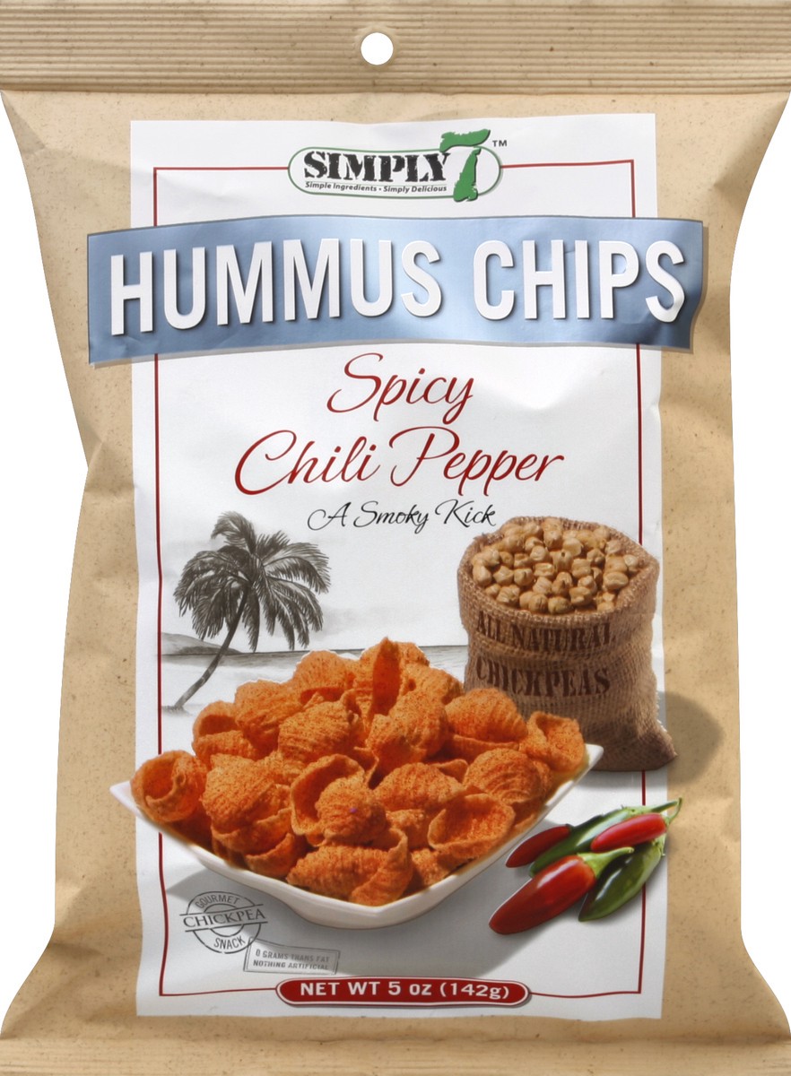 slide 3 of 4, Simply7 Hummus Chips Chili Pepper, 5 oz