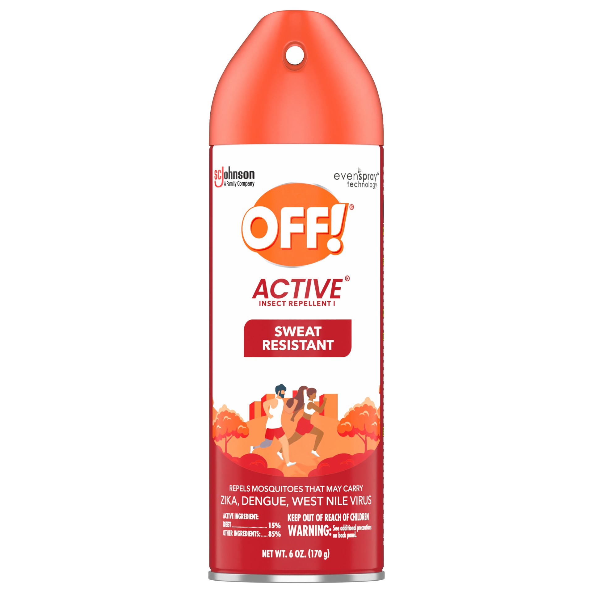 slide 1 of 10, OFF! Active Insect Repellent I, Sweat Resistant Mosquito Spray with DEET, 6 oz, 6 oz