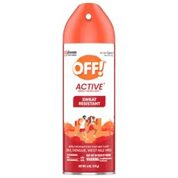 OFF! Active Insect Repellent I, Sweat Resistant Mosquito Spray with DEET, 6 oz