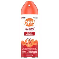 OFF! Active Insect Repellent I, Sweat Resistant Mosquito Spray with DEET, 6 oz