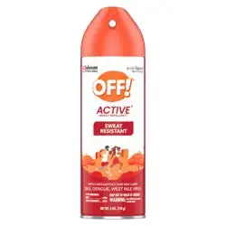 OFF! Active Insect Repellent I, Sweat Resistant Mosquito Spray with DEET, 6 oz