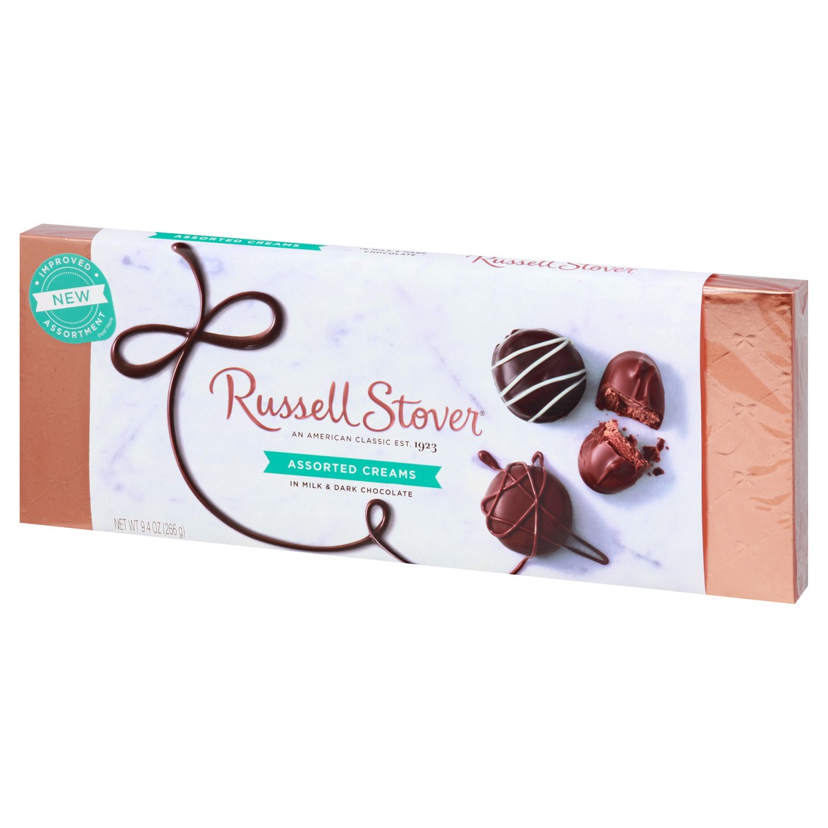 slide 8 of 10, RUSSELL STOVER Assorted Crèmes Milk & Dark Chocolate Gift Box, 9.4 oz