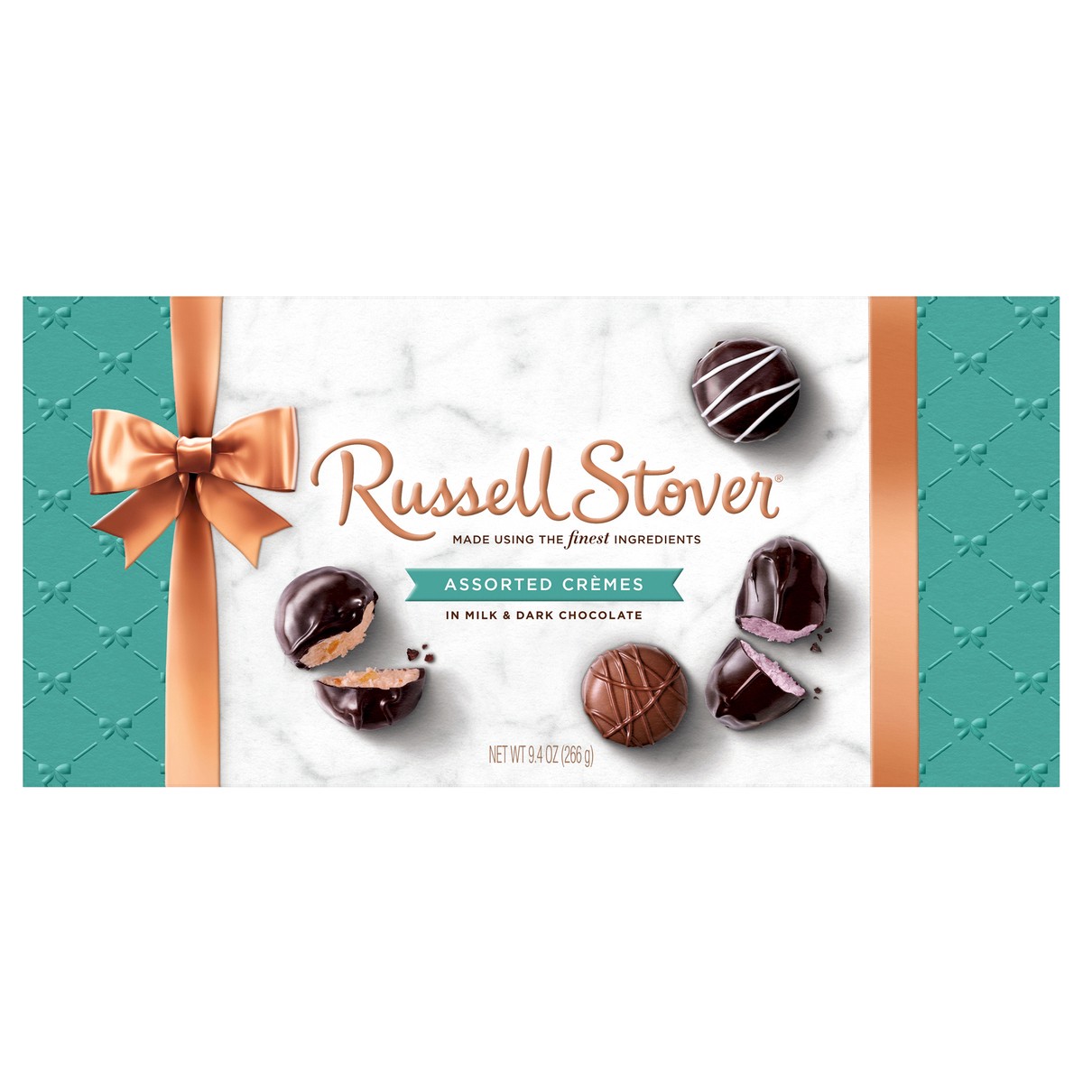 slide 1 of 10, RUSSELL STOVER Assorted Crèmes Milk & Dark Chocolate Gift Box, 9.4 oz