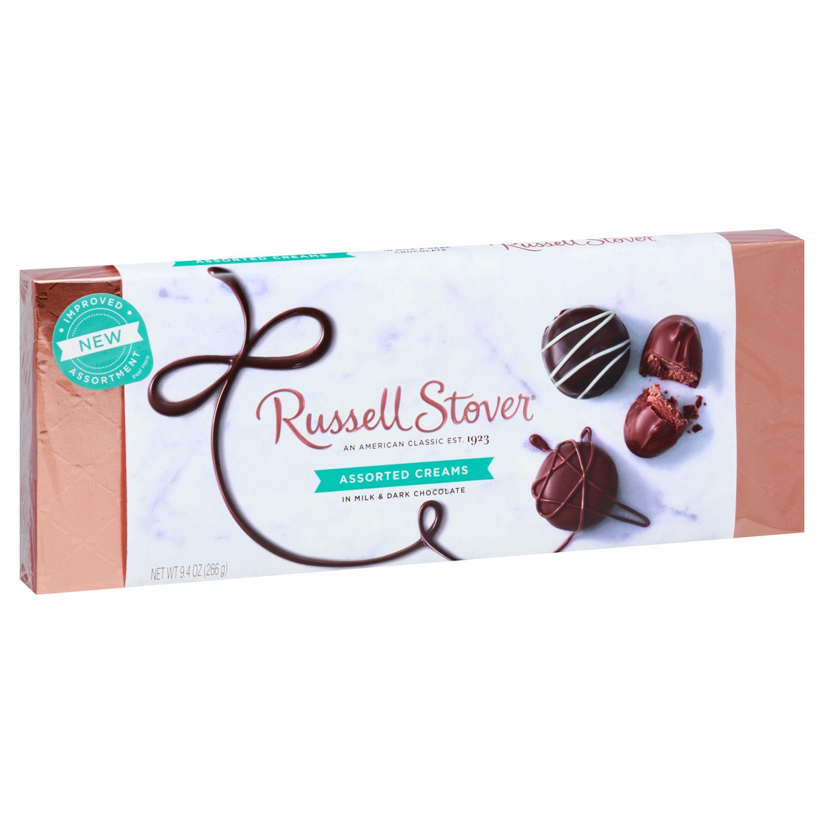 slide 5 of 10, RUSSELL STOVER Assorted Crèmes Milk & Dark Chocolate Gift Box, 9.4 oz