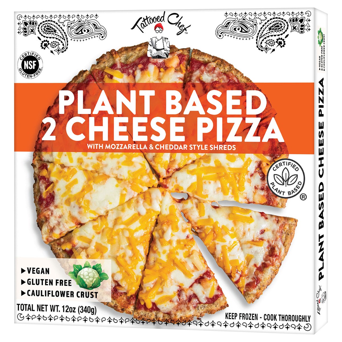 slide 2 of 4, Tattooed Chef Plant Based 2 Cheese Pizza 12 oz Box, 11 oz