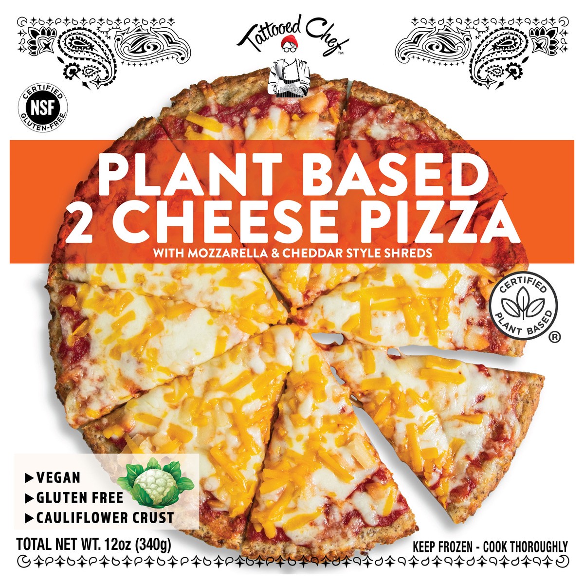 slide 1 of 4, Tattooed Chef Plant Based 2 Cheese Pizza 12 oz Box, 11 oz