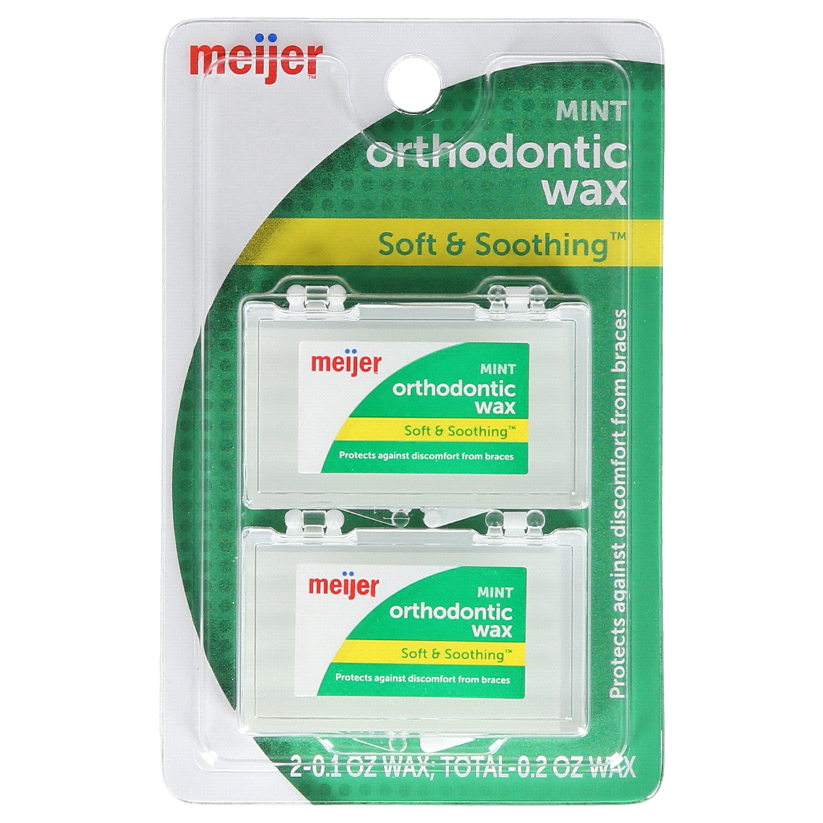 slide 1 of 5, Meijer Orthodontic Wax, Mint Flavor, 2 ct