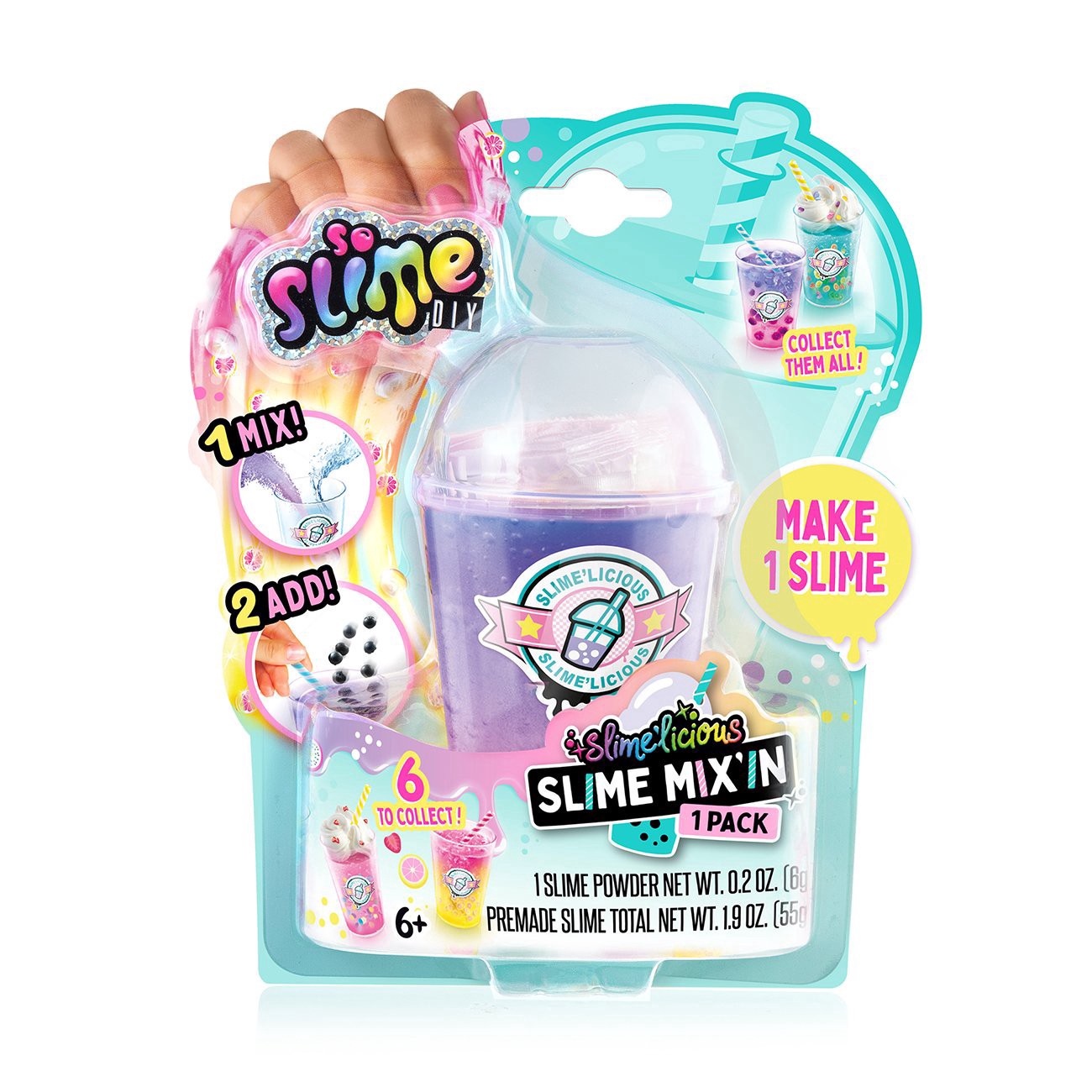 slide 1 of 1, SoSlime DIY Slime'licious Mix'in Drinks Single Pack, 1 ct