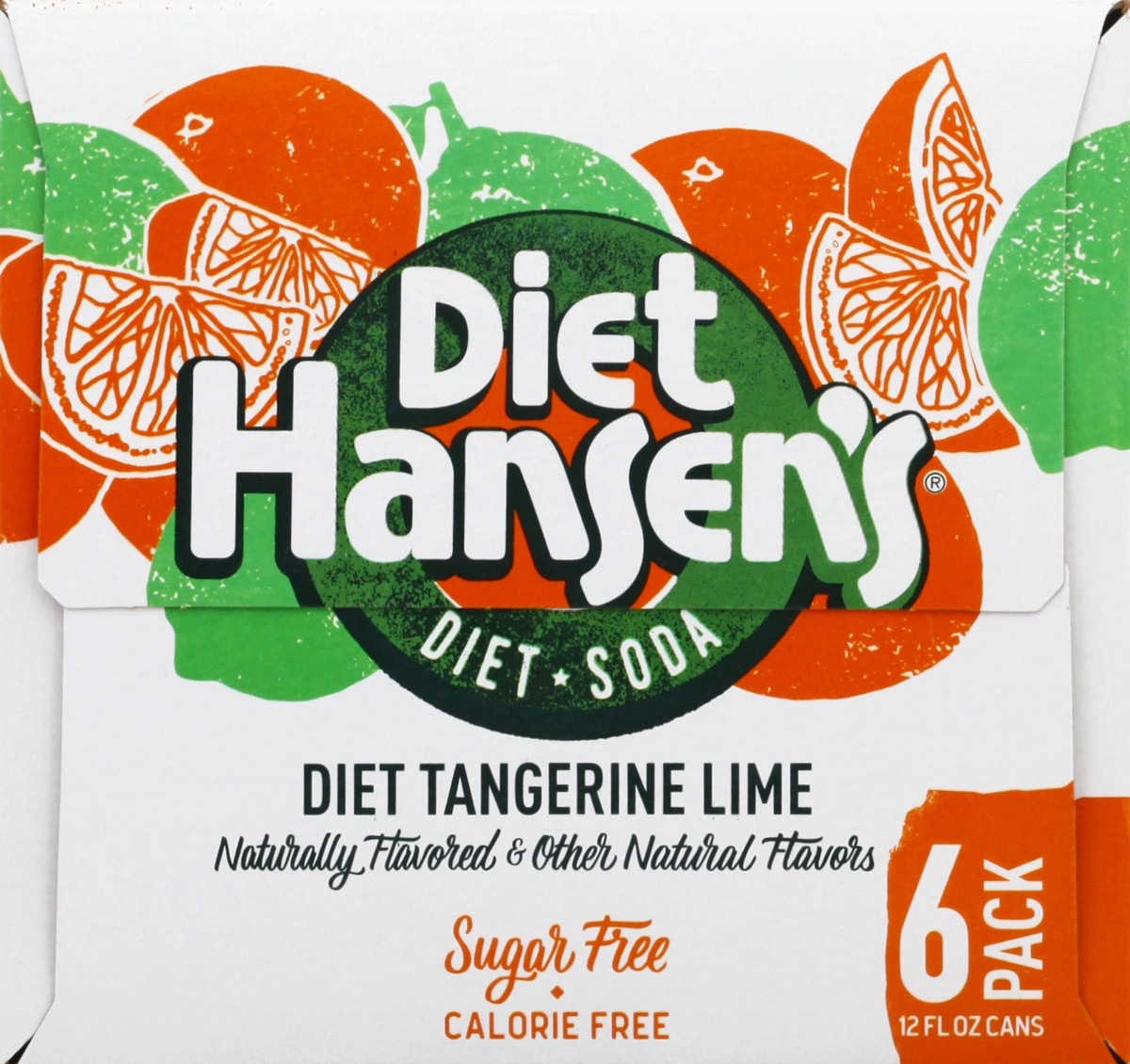 slide 5 of 12, Diet Hansens 6 Pack Diet Tangerine Lime Soda 6 ea, 6 ct