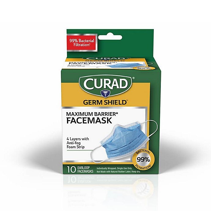 slide 1 of 1, Curad&Reg; Germ Shield&Reg; 2-Count N95 Airborne Particulate Respirator Mask, 1 ct