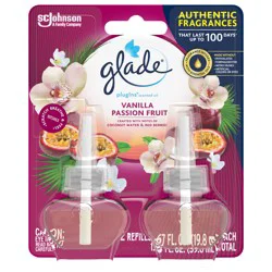 Glade PlugIns Vanilla Passion Fruit Scented Oil Refills 2 - 0.67 fl oz Bottles