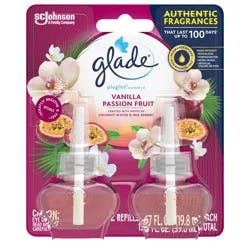 Glade PlugIns Vanilla Passion Fruit Scented Oil Refills 2 - 0.67 fl oz Bottles