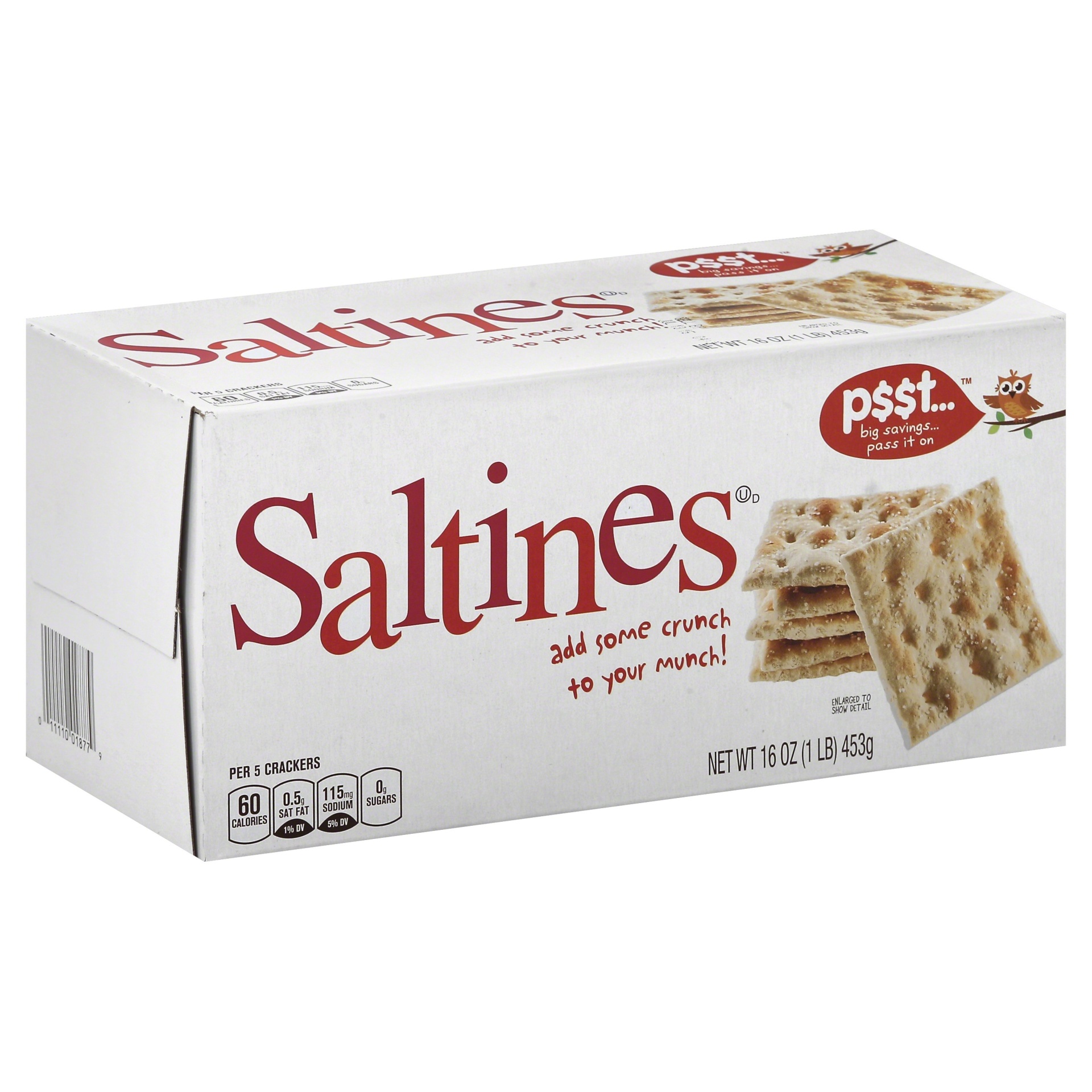 slide 1 of 1, Psssst! Saltines 16 oz, 16 oz