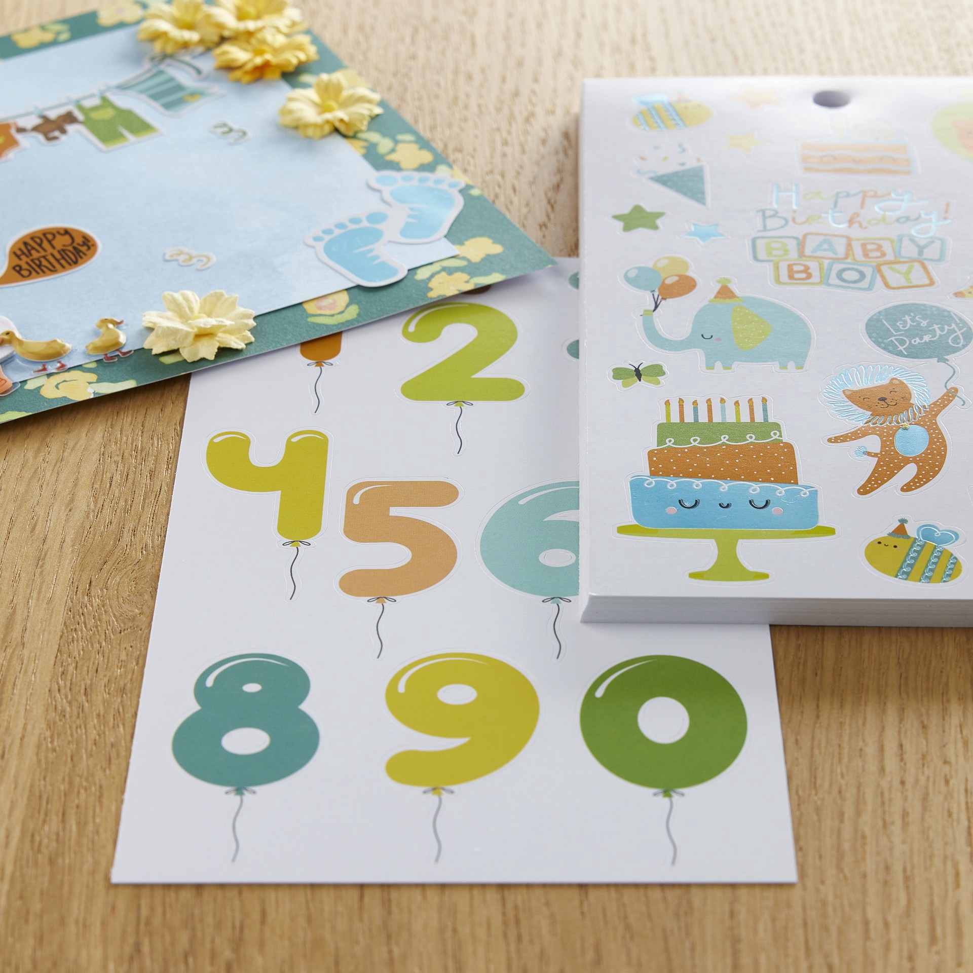 slide 3 of 3, Baby Boy Birthday Sticker Book By Recollections, 4 in x 7 in