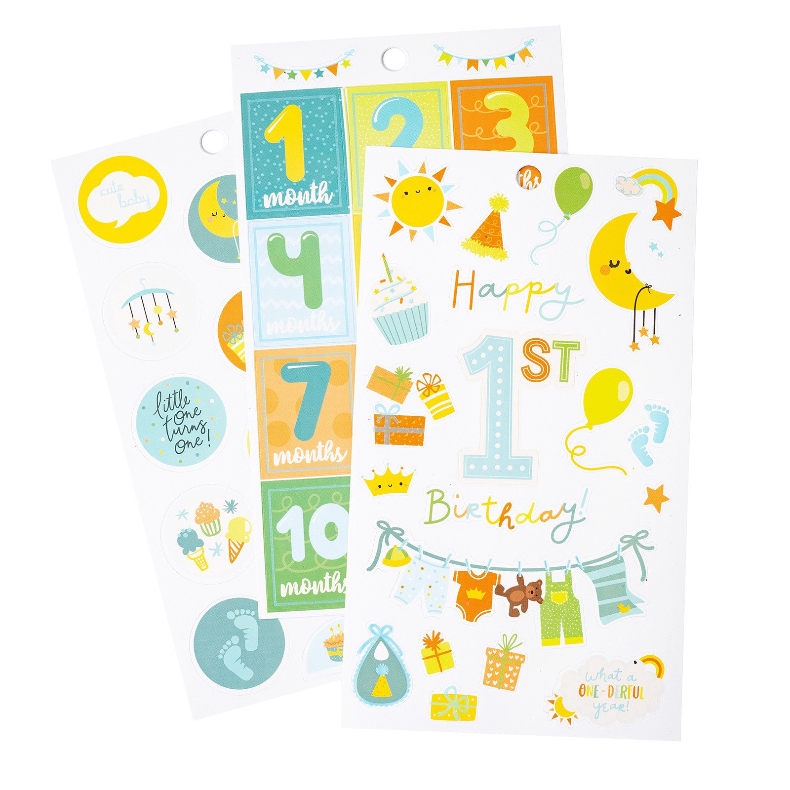 slide 2 of 3, Baby Boy Birthday Sticker Book By Recollections, 4 in x 7 in