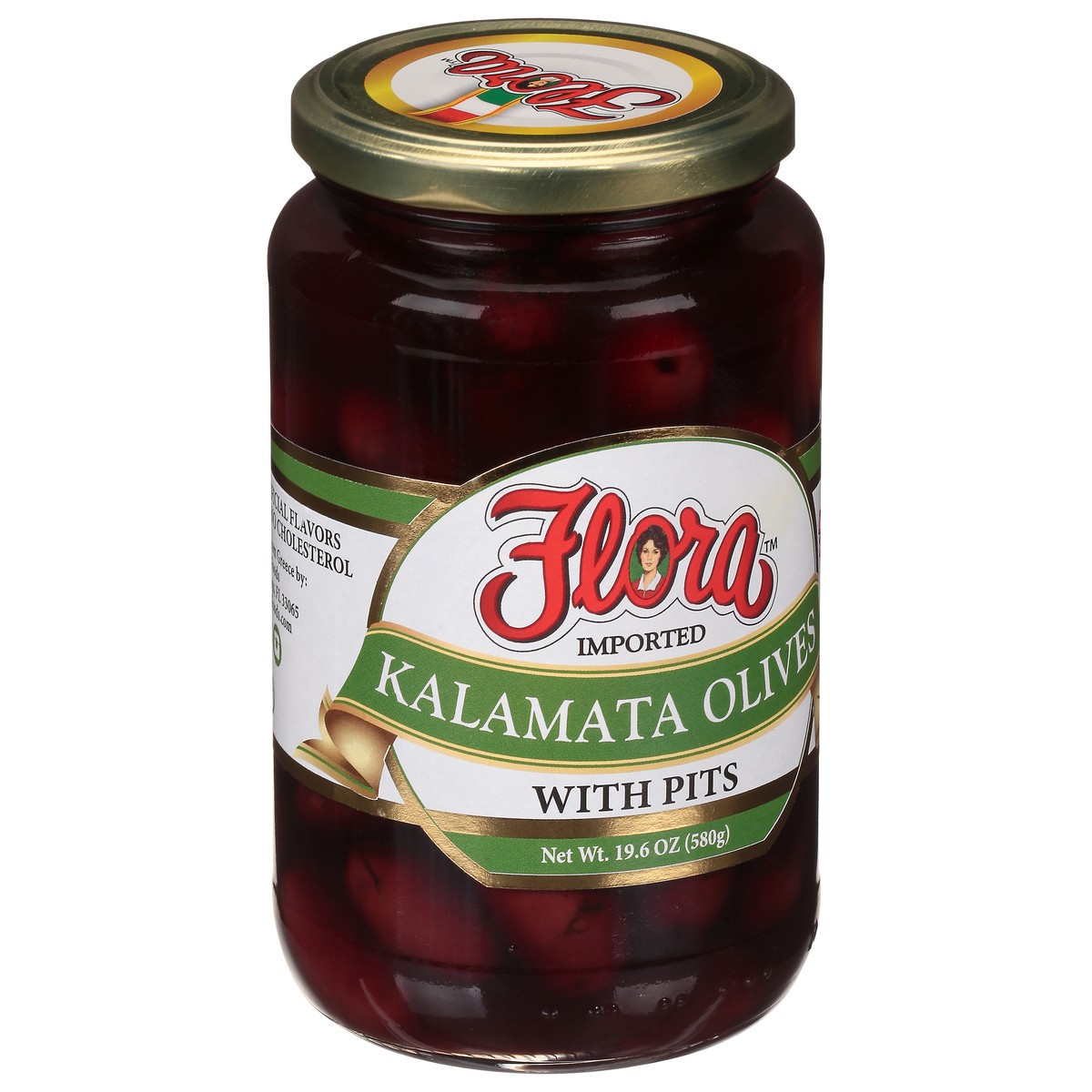 slide 3 of 9, Flora Kalamata Olives with Pits 19.6 oz, 19.6 oz