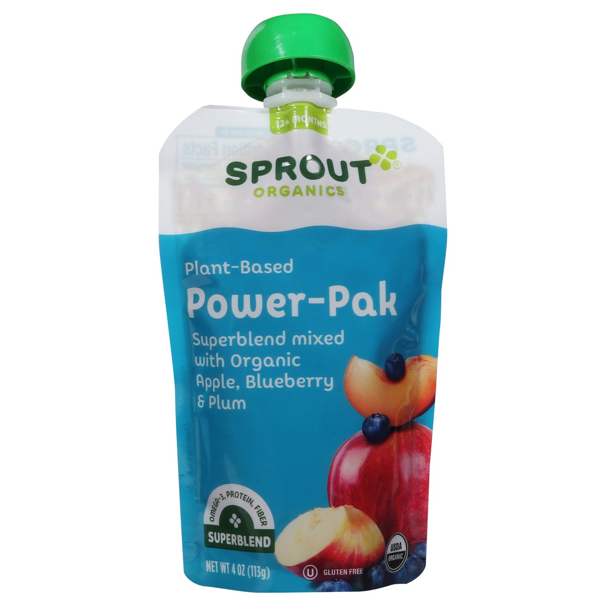 slide 1 of 9, Sprout Organics 12+ Months Plant-Based Power-Pak Cheer Pack 4 oz, 4 oz