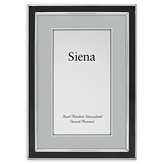 slide 1 of 1, Siena Narrow Enamel Picture Frame - Black, 4 in x 6 in