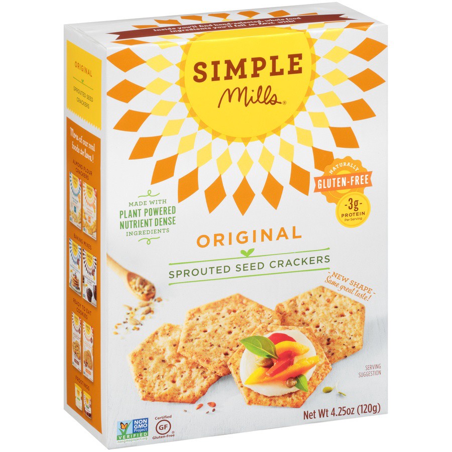 slide 2 of 8, Simple Mills Original Sprouted Crackers, 4.25 oz