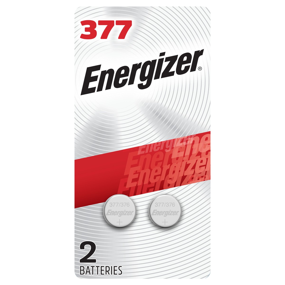 slide 1 of 3, Energizer 377 Batteries (2 Pack), 1.5V Silver Oxide Button Cell Batteries, 2 ct