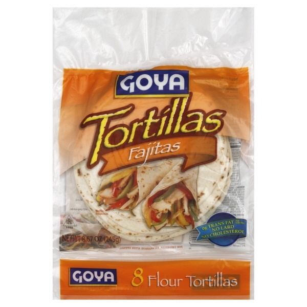 slide 1 of 1, Goya Fajita Flower Tortilla, 8.6 oz