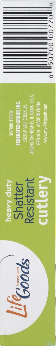 slide 8 of 11, Life Goods Heavy Duty Shatter Resistant Cutlery 24 ea, 24 ct