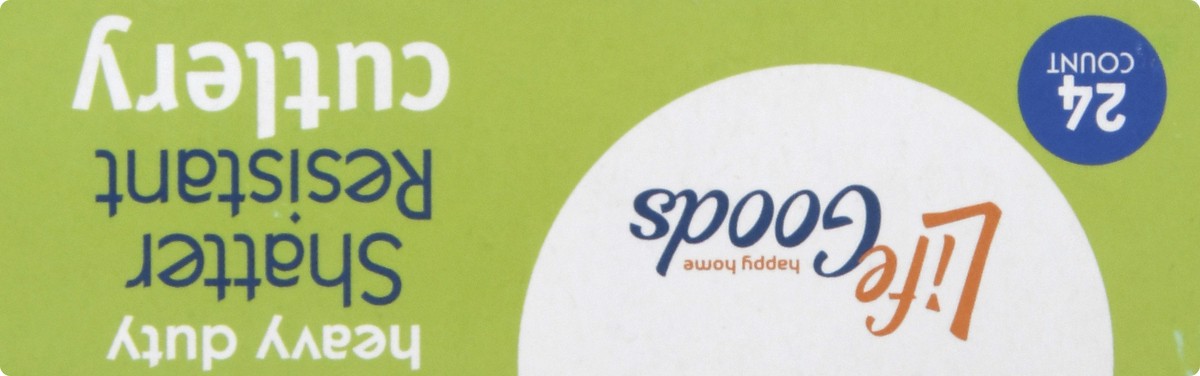 slide 3 of 11, Life Goods Heavy Duty Shatter Resistant Cutlery 24 ea, 24 ct