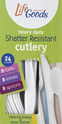Life Goods Heavy Duty Shatter Resistant Cutlery 24 ea