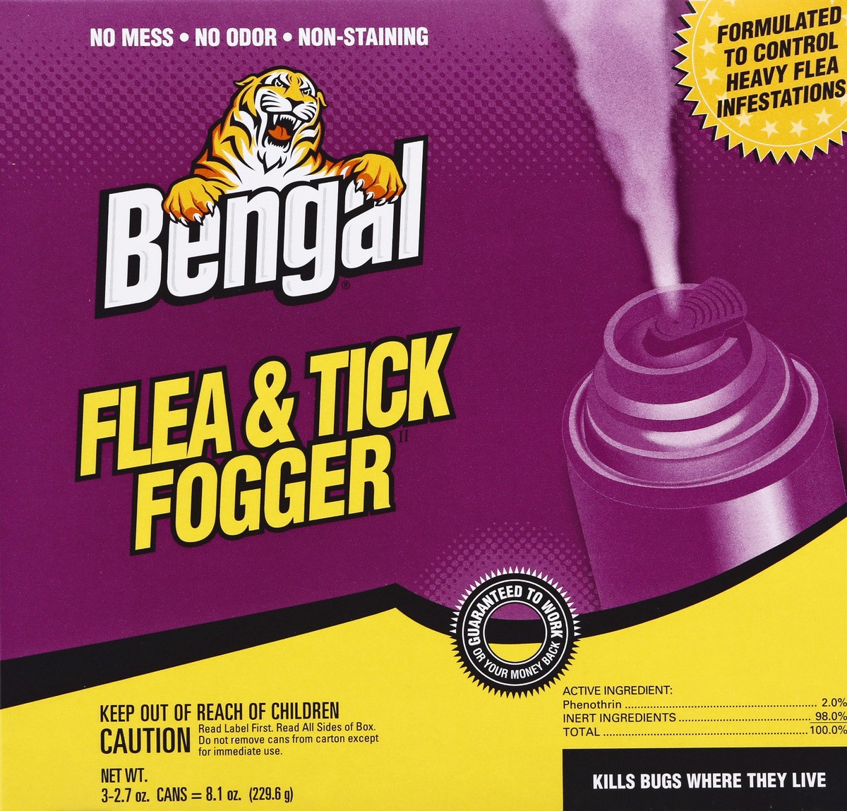 slide 10 of 11, Bengal Flea & Tick Fogger 3 ea, 3 ct