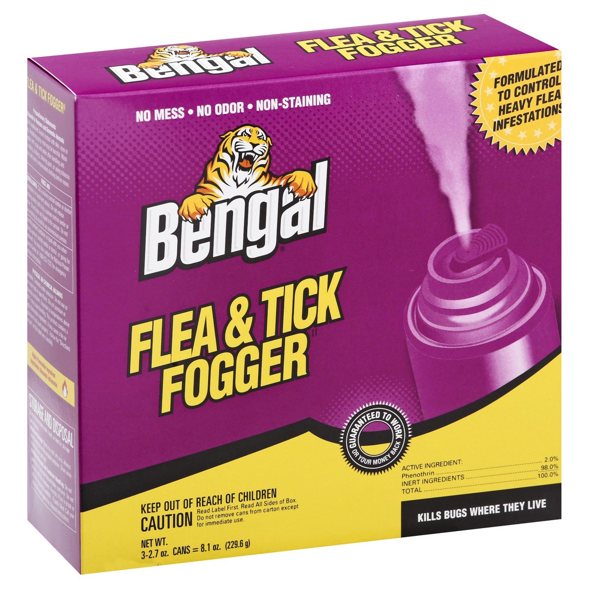 slide 9 of 11, Bengal Flea & Tick Fogger 3 ea, 3 ct
