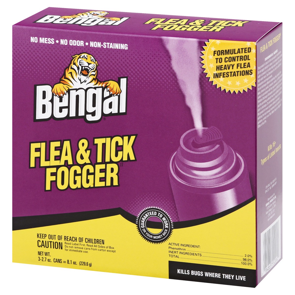 slide 2 of 11, Bengal Flea & Tick Fogger 3 ea, 3 ct