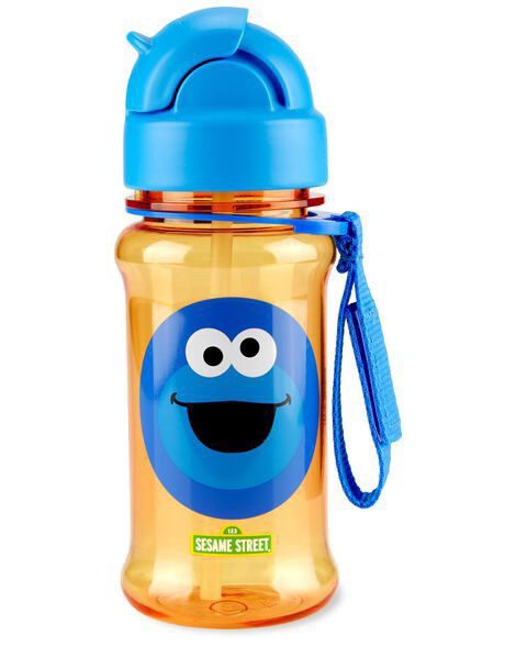 slide 1 of 2, Skiphop Sesame Street Straw Bottle With Tritan Renew - Cookie Monster Cookie Monster NS, 1 ct