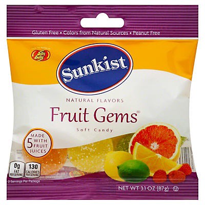 slide 1 of 9, Jelly Belly Sunkist Fruit Gems, 3.1 oz