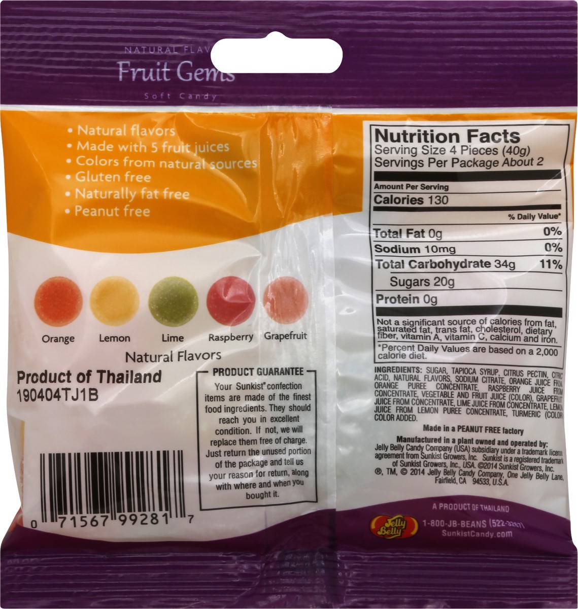 slide 8 of 9, Jelly Belly Sunkist Fruit Gems, 3.1 oz