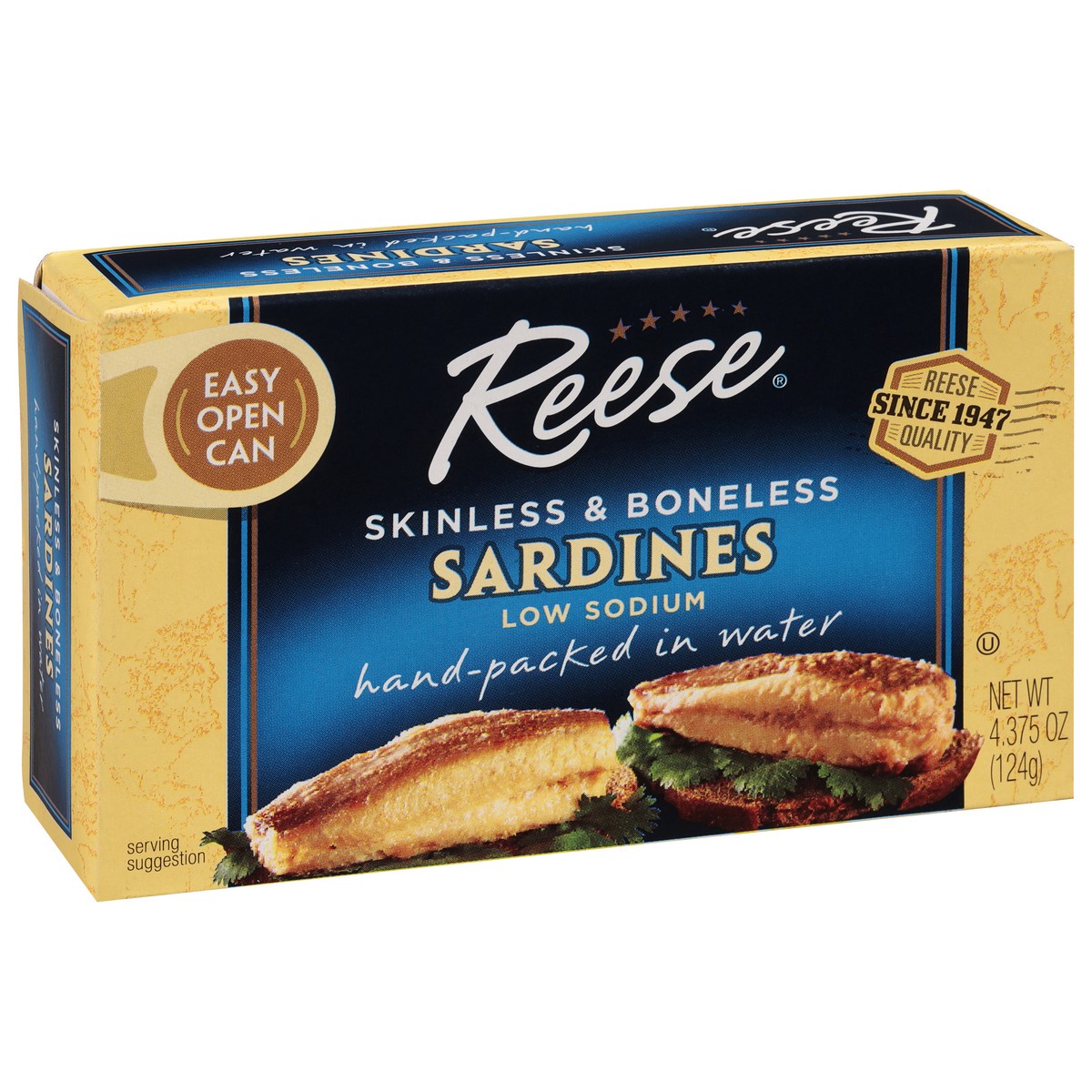 slide 7 of 11, Reese Skinless & Boneless Low Sodium Sardines 4.375 oz, 4.38 oz