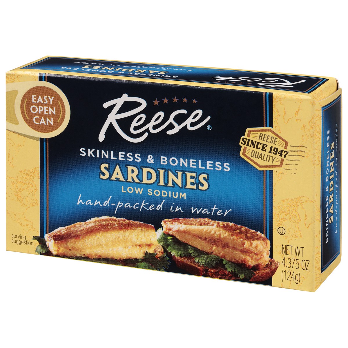 slide 10 of 11, Reese Skinless & Boneless Low Sodium Sardines 4.375 oz, 4.38 oz