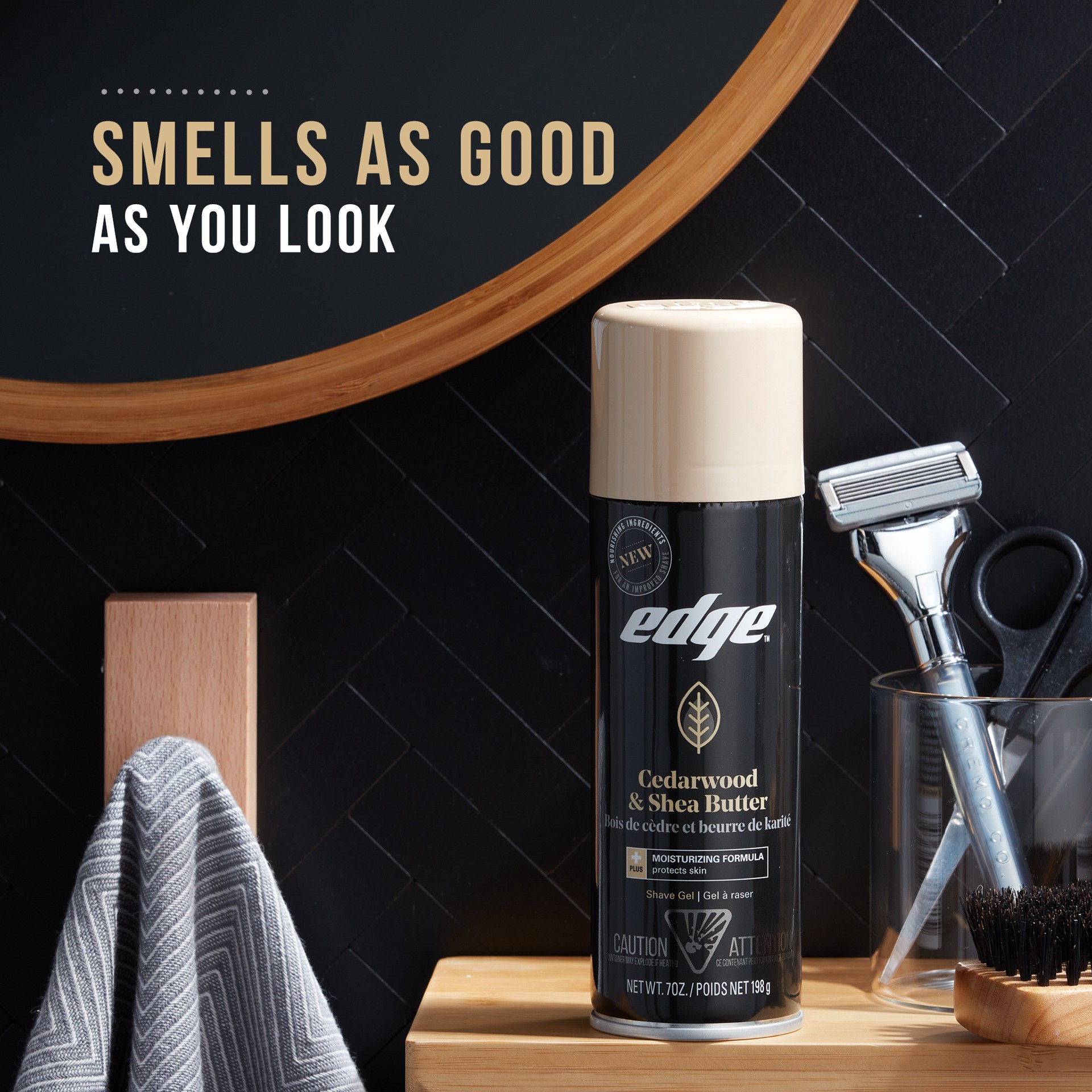 slide 8 of 8, Edge Cedarwood & Shea Butter Shave Gel 7 oz, 7 oz