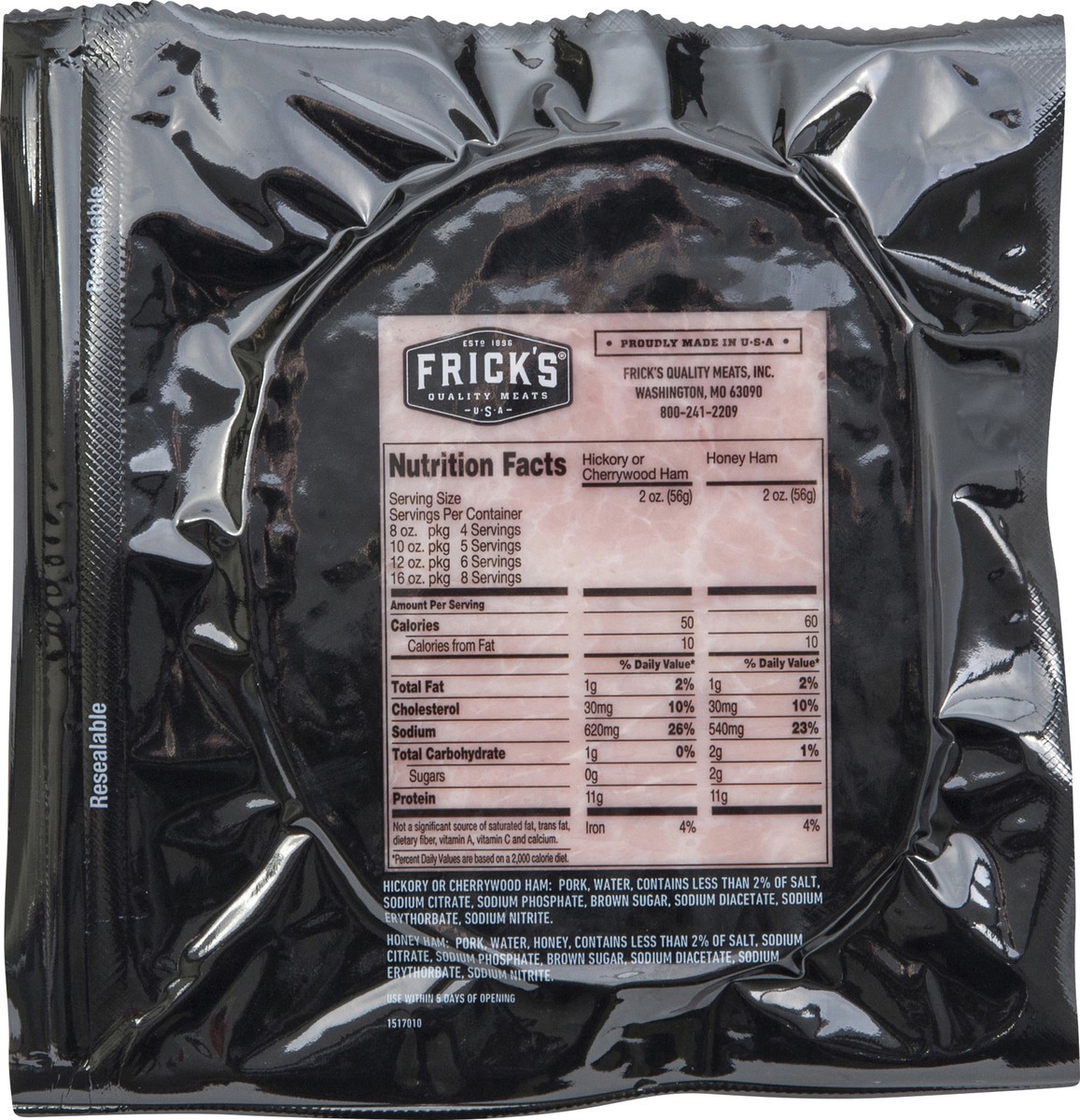 slide 6 of 7, Frick's Ham Steak, Boneless, Cherrywood, 8 oz, 8 oz